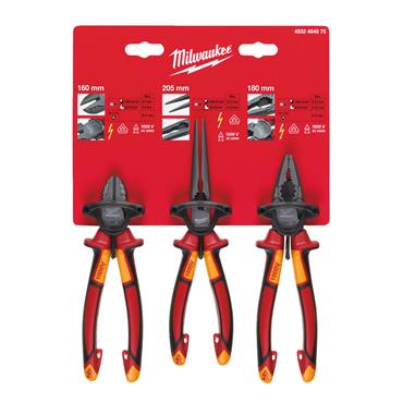 4932464575 Milwaukee VDE PLIER SET -3PCS