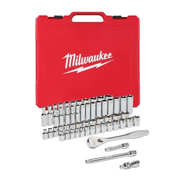 4932464946 Milwaukee 3/8  DRIVE RATCHET & SOCKET SET METRIC IMPERIAL -56PCS