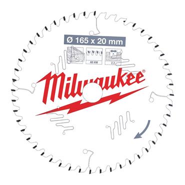 4932471295 Milwaukee CIRCULAR SAW BLADE P W 165X20X2.2X48ATB -1PC