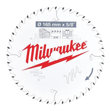 4932471312 Milwaukee CIRCULAR SAW BLADE P W 165X15.87X1.6X40ATB -1PC