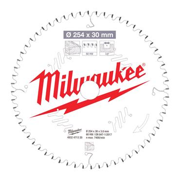 4932471320 Milwaukee CIRCULAR SAW BLADE MS W 254X30X3.0X60ATB NEG. -1PC