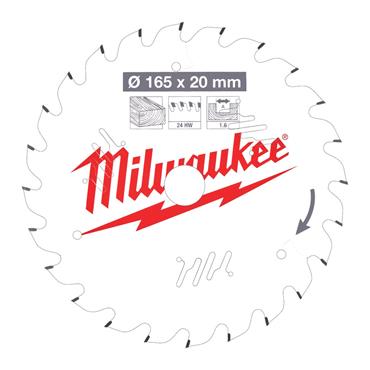 4932471931 Milwaukee CIRCULAR SAW BLADE P W 165X20X1.6X24ATB -1PC