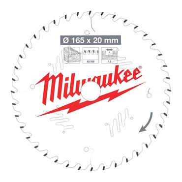 4932471932 Milwaukee CIRCULAR SAW BLADE P W 165X20X1.6X40ATB -1PC