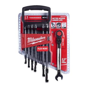 4932478557 Milwaukee Maxbite Flex Head Spanner Set - 7 pcs