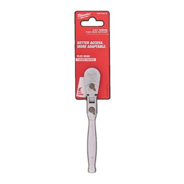 4932479648 Milwaukee  1/4 DRIVE FLEX HEAD RATCHET -1PC"