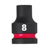 4932480302 Milwaukee HEX SOCKET Shockwave  1/2 STD 8MM -1PC