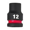 4932480306 Milwaukee HEX SOCKET Shockwave  1/2 STD 12MM -1PC