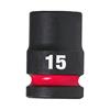 4932480309 Milwaukee HEX SOCKET Shockwave  1/2 STD 15MM -1PC