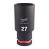 4932480345 Milwaukee HEX SOCKET Shockwave  1/2 DEEP 27MM -1PC