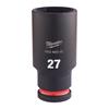 4932480345 Milwaukee HEX SOCKET Shockwave  1/2 DEEP 27MM -1PC