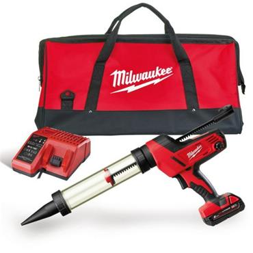 4933441814 Milwaukee C18PCG/400T-201B M18 Caulking Gun 400ml (1 x 2.0Ah Battery)