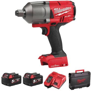 4933459731 Milwaukee M18ONEFHIWF34-502X 3/4" Impact Wrench (2 x 5.0Ah Batteries)