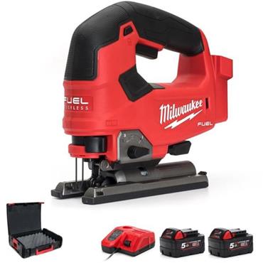 4933464728 Milwaukee M18FJS-502X TOP HANDLE JIGSAW (2 X 5.0AH BATTERIES CHARGER IN HD BOX)