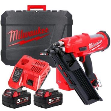 4933471405 Milwaukee M18FFN-502C M18 FRAMING NAILER (2 X 5.0AH BATTERIES CHARGER IN HD BOX)