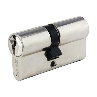 60021 Hugo Cylinder , Gr2S, 3 Keys, 90mm(40-50), Nickel Plated