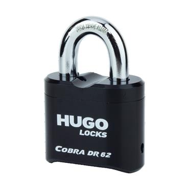 60124 Hugo Padlock Combination, Hardened Steel, Cobra Dr62