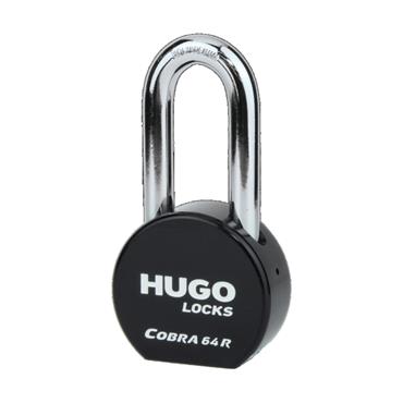 60149 Hugo Padlock Long Neck, Hardened Steel, Cobra 64R
