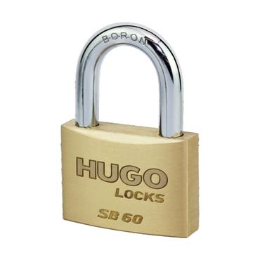 60213 Hugo Padlock Brass, Sb 25, 2 Keys