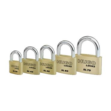 60293 Hugo Brass Padlock Sl 50, 3 Keys