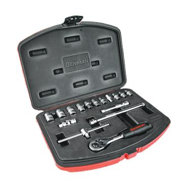 70240 Benman Socket Set 16Pcs 1/4" Dr.