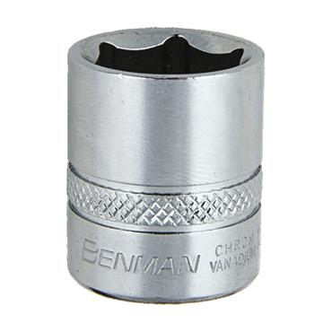 70252 Benman Socket 6Pt Cr-Va, 1/4" Dr, 09 mm