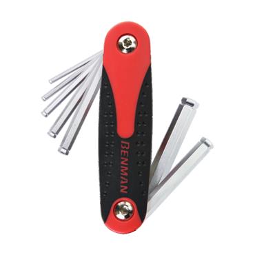 70404 Benman Folding Turball Hex Key Wrench Set 7Pcs, Size 2.5-3-4-5-6-8-10