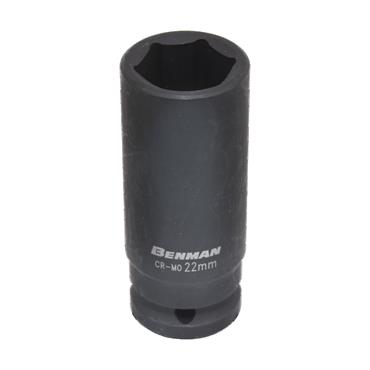 70653 Benman Impact Deep Socket, Black, 1/2", 78 mm 12 mm