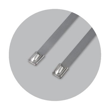 70879 Benman Mounting Inox Ties With Ball (Ss316), 200 X 4.5 mm (100Pcs)