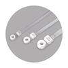 70903 Benman Hole Cable Ties For Screw, White, 200 X 7.6 mm (100Pcs)
