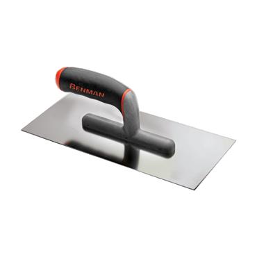70987 Benman Stainless Steel Smooth Trowel, Plastic Handle, 120 X 280