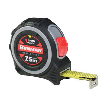 71021 Benman Measuring Tape, Iron Blade, Two Sides, , 7,5M x 25mm Metric Units