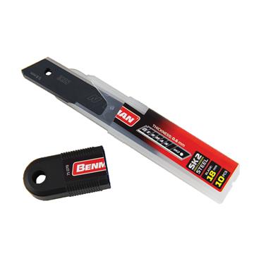 71079 Benman Spare Blades Black For Utility Knife 18X0,6mm, (10Pcs)
