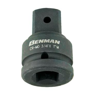 71583 Benman Impact Adaptor Black 3/4" (F) X 1" (M)
