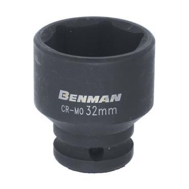 71647 Benman Impact Socket, Black, 1/2", 38 mm, 27 mm
