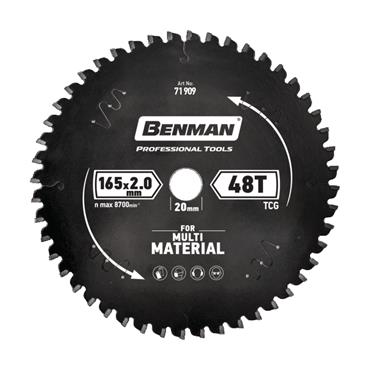 71914 Benman Circular Saw Blade Multi Material For Table Saw & Miter Saw 250 X 2.4 mm/30 mm 80T