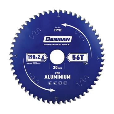 71921 Benman Circular Saw Blade Aluminum For Miter Saw 216 X 2.8 mm/30 mm 64T