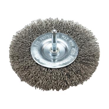 72439 Benman Wire Wheel Brush, Inox With Shaft 6 mm