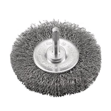 72440 Benman Wire wheel brush inox 100 mm with shaft 6 mm