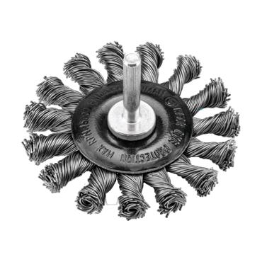72449 Benman Twisted Knot Wire Wheel Brush High Rpm With Shaft 6 mm