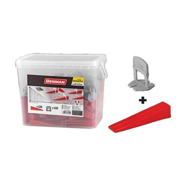 72629 Benman Tile Leveling Kit With 100 Spacers & 100 Wedges