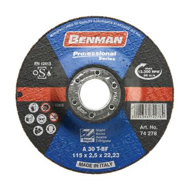 74281 Benman Cutting Disc, For Steel, Depressed, 230 X 3.0 mm