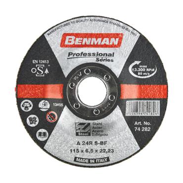 74282 Benman Griding Disc, For Steel, 115 X 6.5 mm