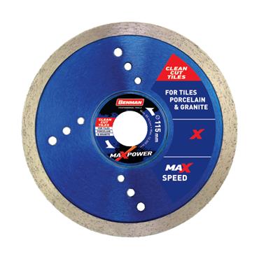 74298 Benman Diamond Cutting Disc, Maxpower Clean Cut, Tiles, 115 X 1.4 X 7W