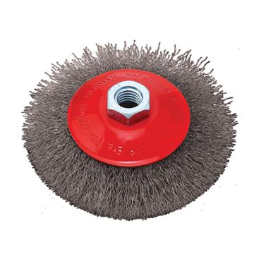 74313 Benman Tapered Brushes, Brass Coated Steel Wire, Crimpled Coarse 03 mm, M14*2, 115 mm