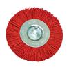 74322 Benman Wheel Brush With Abrasive Nylon, Red With Shank, 75 mm