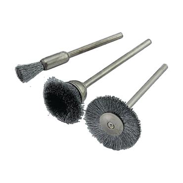 74331 Benman Minature Brushes, 3Pcs Set,Natural Color Steel Crimple Wire 0.30 mm, 3 mm