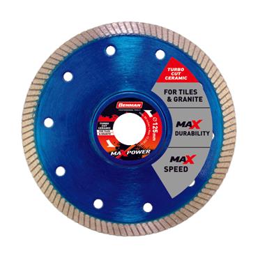 74495 Benman Diamond Cutting Disc, Maxpower-Tiles, 125 X 1.2 X 7W