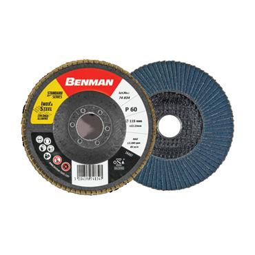 74833 Benman Abrasive Flap Disc, Standard Line, Depressed 115 X 40