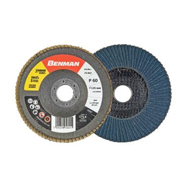 74838 Benman Abrasive Flap Disc, Standard Line, Depressed 125 X 24