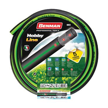 74988 Benman Garden Hose Hobby Line 1/2"X 15 M (Green Stripes)